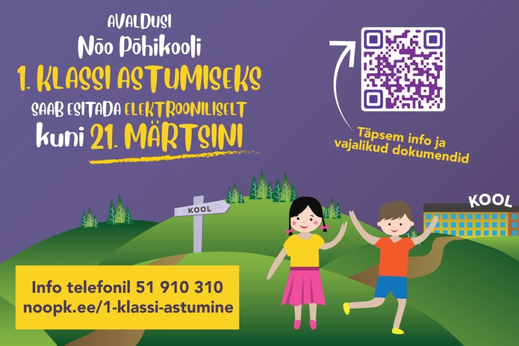 1. klassi astumiseks võetakse avaldusi